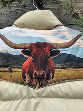 Rosie the longhorn puffer vest
