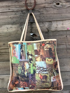 vintage 70's photo tote
