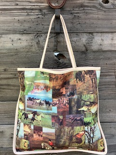 vintage 70's photo tote