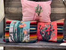 blooming cactus pillow