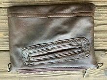 Leather ribbon crossbody