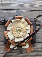 leather horse show ribbon crossbody