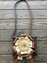 leather horse show ribbon crossbody