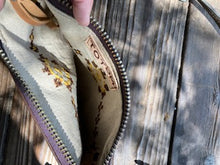 Leather ribbon crossbody