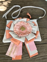 pink leather ribbon crossbody