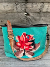 turquoise rose bag