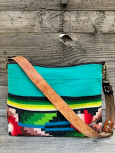 turquoise rose bag