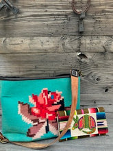 turquoise rose bag