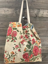 rose lined horse tote