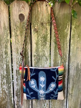 Blue cactus crossbody