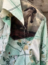 floral pearl snap mustang shirt