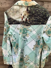 floral pearl snap mustang shirt