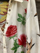 vintage silk scarf blouse large