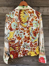 vintage silk scarf blouse large