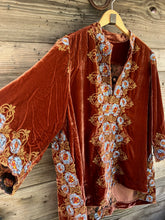 vintage embroidered silk velvet
