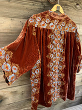 vintage embroidered silk velvet