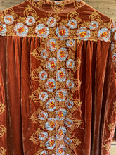 vintage embroidered silk velvet