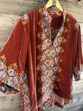 vintage embroidered silk velvet