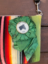 vintage serape zip crossbody with vintage show ribbon