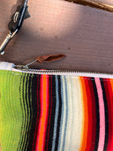vintage serape zip crossbody with vintage show ribbon