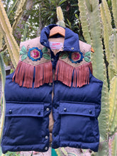 Hand embroidered vintage puffer