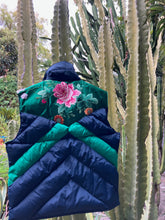 Rose Chevron puffer vest
