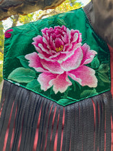 serape and roses down puffer vest