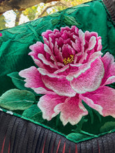 serape and roses down puffer vest