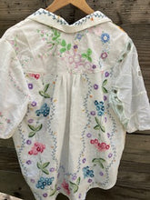 vintage embroidered linen shirt