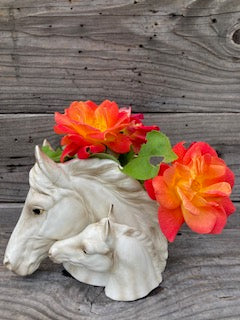 ceramic mare and foal vase