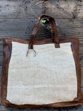 leather serape tote