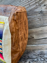 leather serape tote