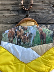 mustang puffer vest
