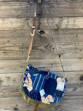 vintage patchwork indigo messenger