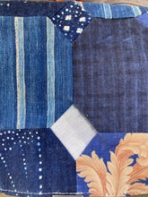 vintage patchwork indigo messenger