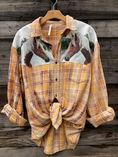 flannel with paint horse