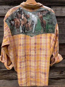 flannel with paint horse